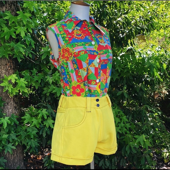 SOLD Land 'n' Shore Sleeveless Patchwork Button Up - Picture 2 of 7